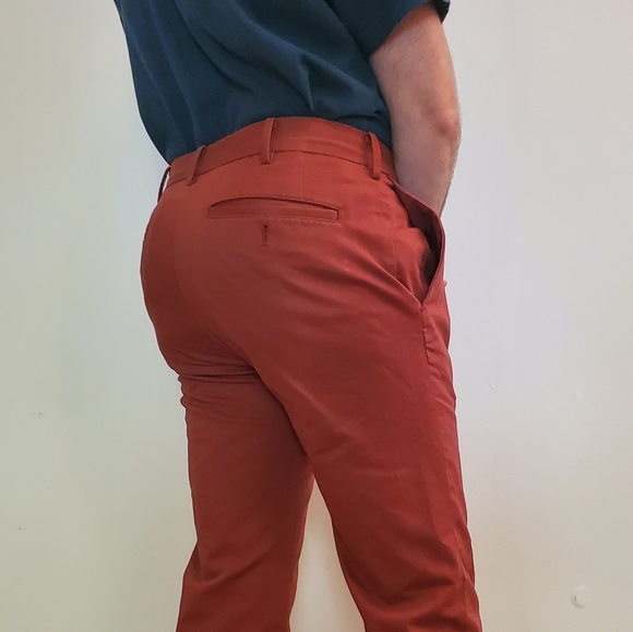 Burnt Orange Men's Chinos - Picture 2 of 4